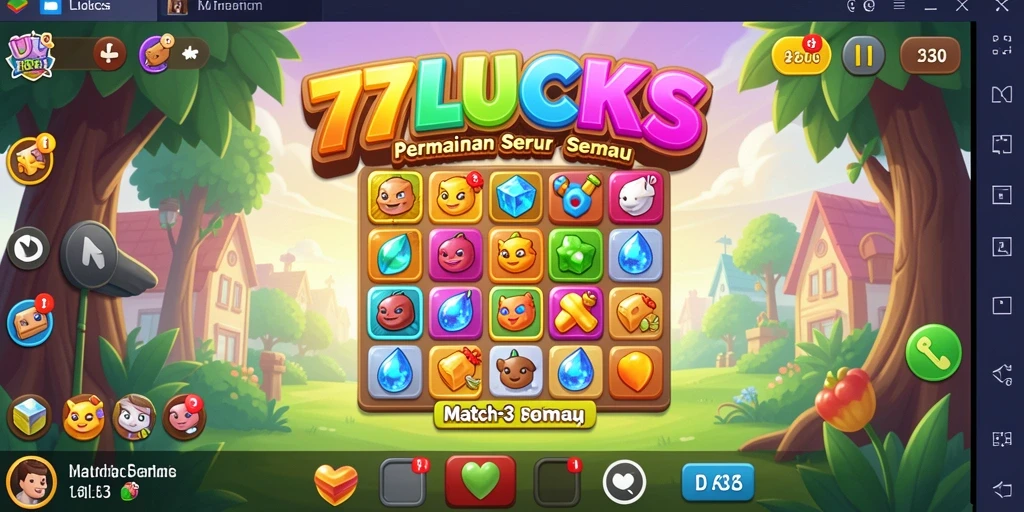 Tampilan gameplay seru dari 77LUCKS, penuh warna dan tantangan.