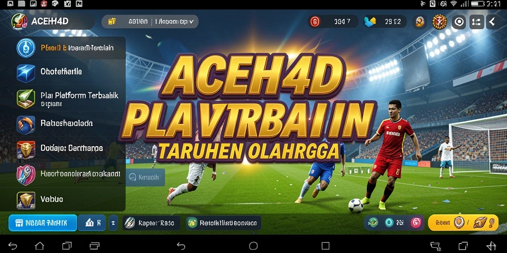 Tampilan utama ACEH4D dengan berbagai opsi taruhan olahraga