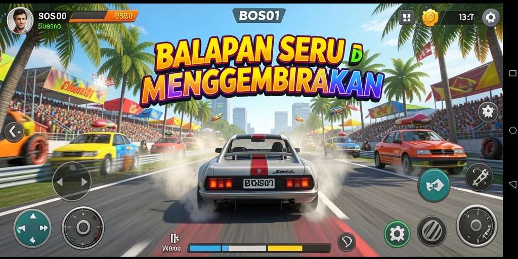 Tampilan menegangkan dalam balapan seru di BOS01.