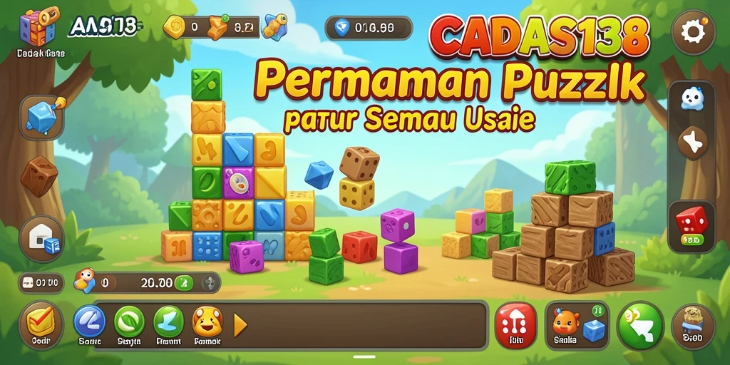 Tangkapan layar utama CADAS138 menampilkan gameplay puzzle yang menarik.