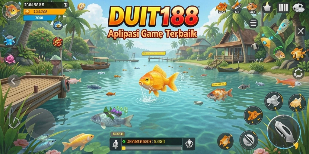Tampilan screenshot DUIT188 menunjukkan aksi memancing yang mendebarkan.