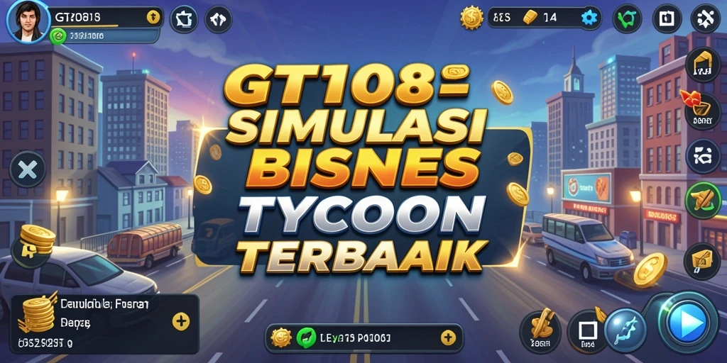 Tampilan gameplay GT108 yang menegangkan dalam mengelola bisnis Tycoon.