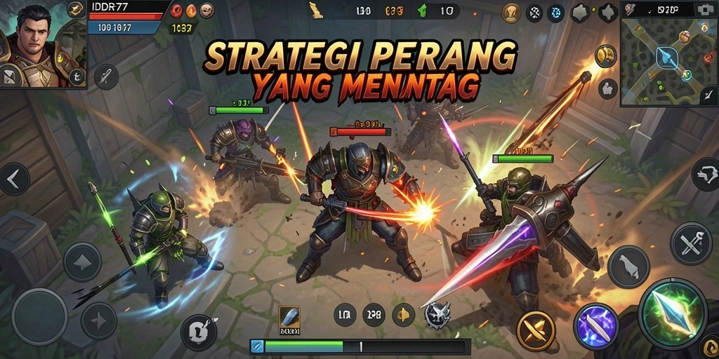 Tampilan gameplay menarik dari IDR77 yang menonjolkan strategi SLG.