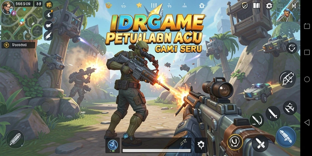 Tampilan gameplay menegangkan di IDRGAME dengan aksi tembak-menembak seru.