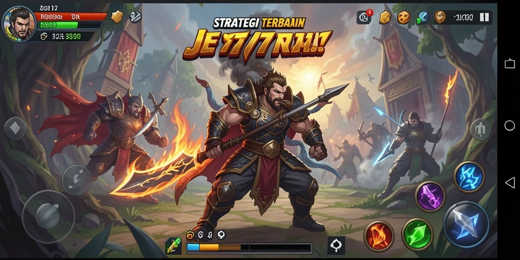 Screenshot JT777 menampilkan aksi pertempuran strategis yang epik.