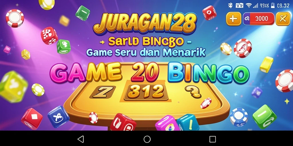 Screenshot gameplay utama JURAGAN28 yang menunjukkan keseruan bermain Bingo.
