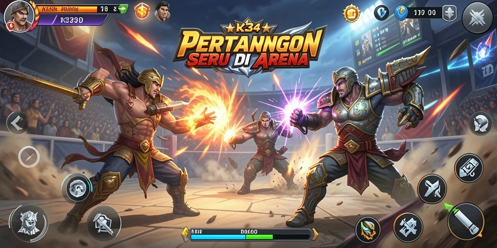 Gameplay K234 menampilkan pertarungan epik dengan karakter-karakter unik.
