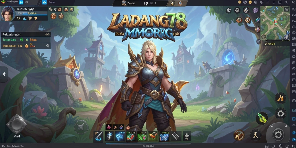 Tampilan screenshot yang menampilkan pertarungan epik dalam LADANG78.