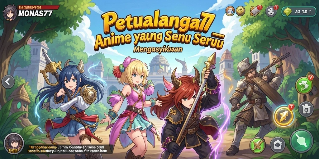 Tampilan gameplay MONAS77 yang menarik dan penuh warna.
