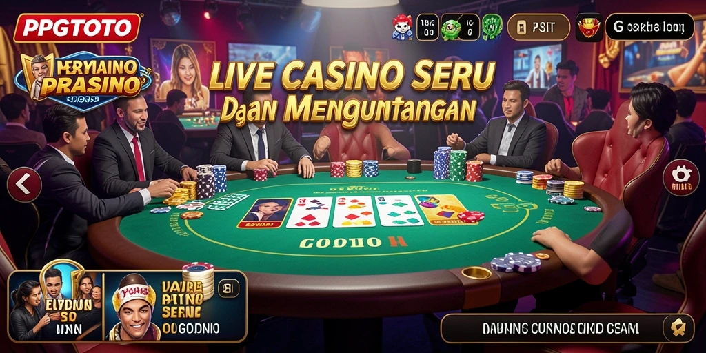Tampilan gameplay Live Casino di PGTOTO yang mendebarkan dan interaktif.