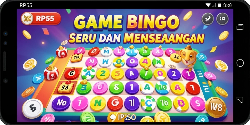 Screenshot gameplay Bingo RP55 yang menarik dan seru.