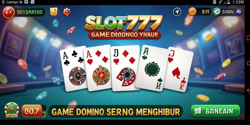 Tampilan gameplay SLOT777 yang mendebarkan saat bermain Domino.