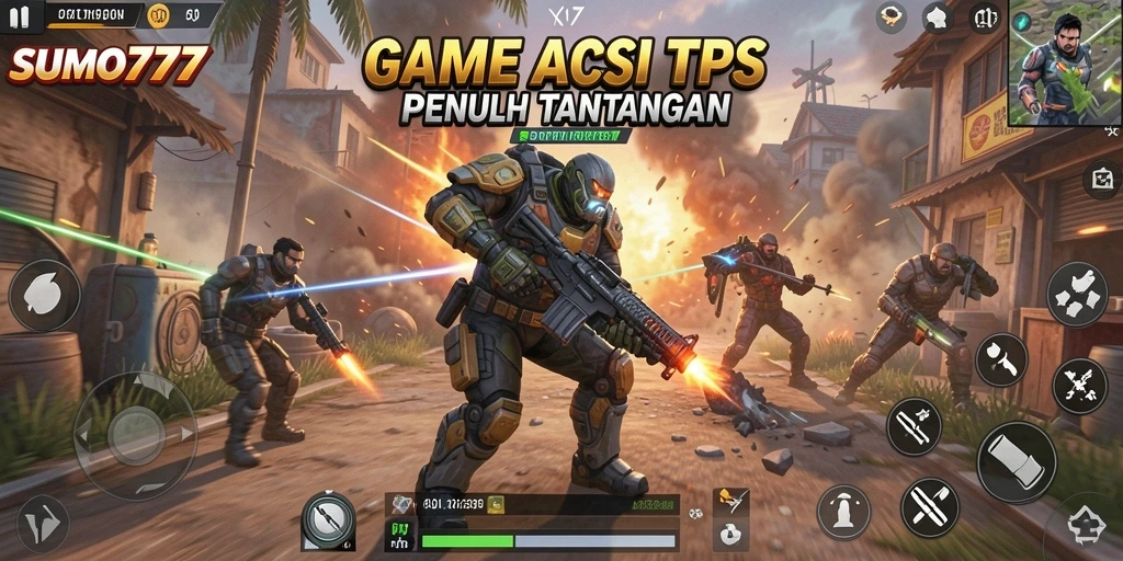 Tangkapan layar menunjukkan aksi seru dalam gameplay TPS SUMO777.
