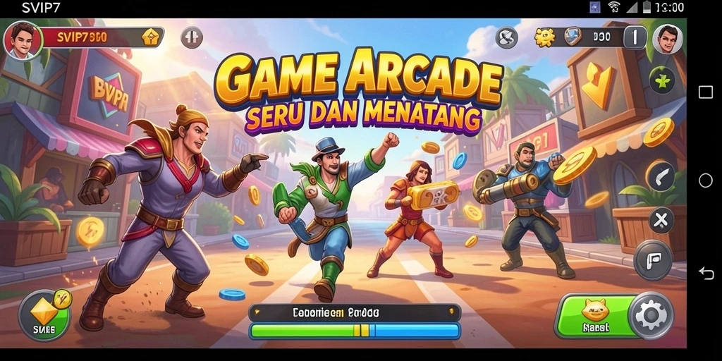 Tampilan gameplay SVIP7 yang penuh warna dan menantang.