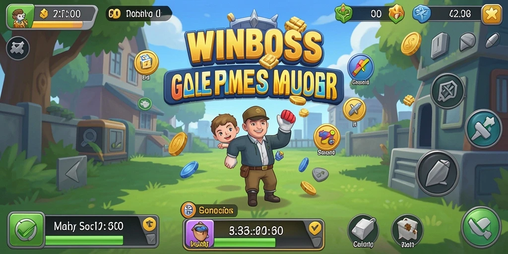 Tampilan gameplay menarik dari WINBOSS yang menunjukkan elemen Idle.