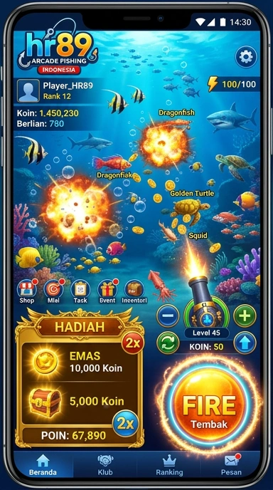 Tampilan utama aplikasi hr89 yang memudahkan navigasi.
